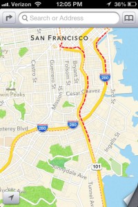 Apple's attempt at traffic mapping.