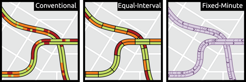 My prototypes for improved traffic map design.